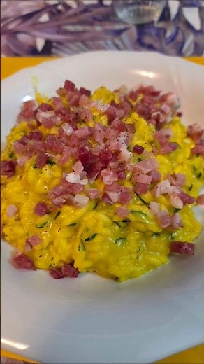 RISOTTO ZUCCHINE, ZAFFERANO E SPECK #risotto #risottorecipe