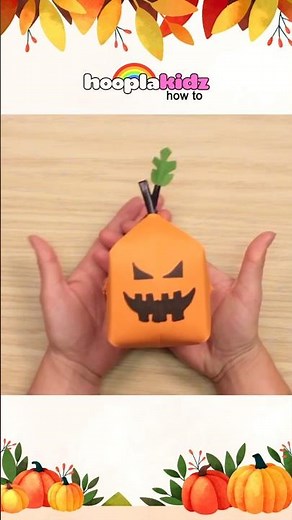 DIY: Halloween Pumpkin With Craft Paper 🎃 #shorts #origami #craft