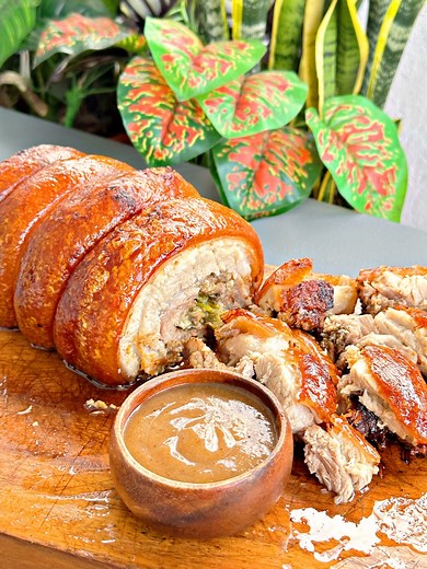 200K views · 486 reactions | Crispy Pork Lechon Belly Roll, Save this recipe for Noche Buena this coming Christmas! Eureka Home Appliances LazMall Official Flagship Store:  https://bit.ly/3OGvNo9 Eureka Official Website:  https://eurekahomeappliances.com/ | Dessert By Kaye'J Channel | Facebook