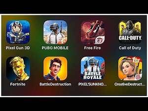 Pixel Gun 3D PUBG MOBILE Free Fire (Garena) Call of Duty Mobile Fortnite Battle Destruction