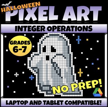 Halloween Math Review Activity Integer Operations Digital Mystery Picture