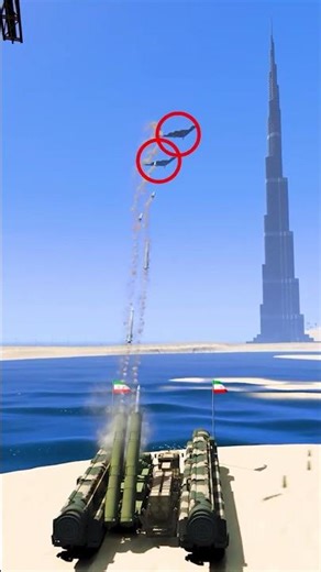 S-500 Missiles Direct Hit on Top Fighter Jets in GTA 5 ep419 #shorts #short