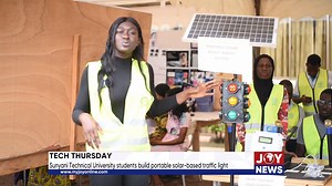 Tech Thursday: Sunyani Technical University students build portable solar-based traffic light. | JoyNews