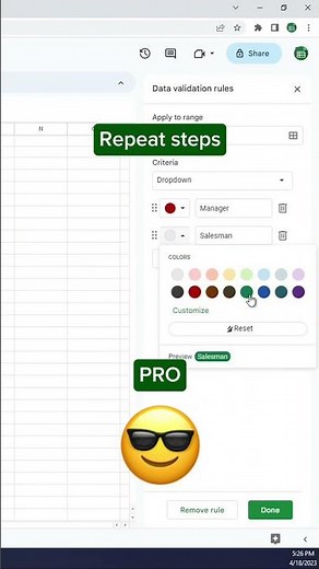 Dropdown Chips in GSheets‼️ #googlesheets #excel #cheatsheets