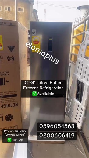 LG 341 Litres Bottom Freezer Refrigerator ✅ Available ✅ Pay on Delivery ✅WhatsApp/Call: 0200606419 LG Fridge Fridge Refrigerator Eloma Elomaplus #lg #ghana #viral #fyp #elomaplus