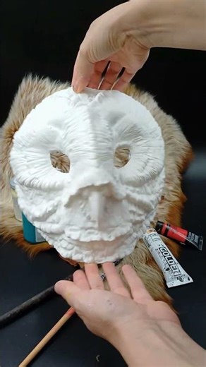Turn This Blank mask into a Barn Owl Mask #owl #diycosplay