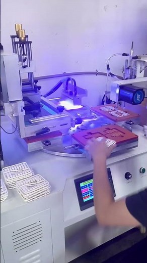 Fully automatic rotary screen printing machine, UV UV screen printing machine转盘丝印机，UV紫外线丝网印刷机厂家直销