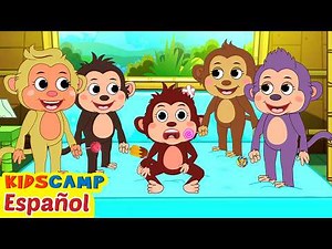 Cinco Monitos Saltando En La Cama | Canciones Infantiles | Campo Infantil