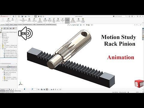 Rack and Pinion Mate and Motion Study SolidWorks 2021 Tutorial!