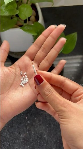 DIY 2 minute earrings at home✨Diy earrings with seed beads #makingearrings