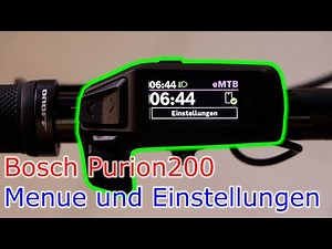 Bosch Purion 200 // Menue und Einstellungen