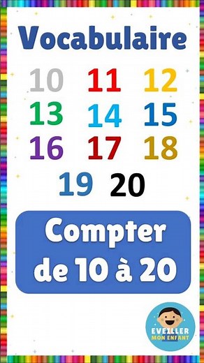 Vocabulary: Counting from 10 to 20 || French #grade #vocabulary #french #school