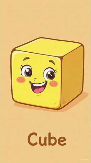 Learning 3D Shapes: Sphere, Cube, Cuboid & Cone #learning #animation #kids