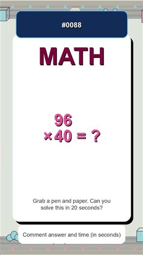 2 Digit Multiplication Challenge #0088
