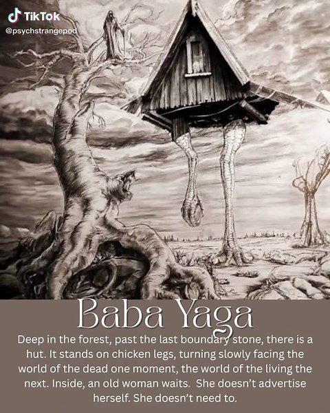 Baba Yaga doesn’t chase anyone. She doesn’t have to. The desperate always find their own way to her door. Explore the dark folklore and psychology behind Baba Yaga. She is one of the most powerful and misunderstood figures in Slavic mythology. New episode of Psychology of the Strange out now. #babayaga #slavic #folklore #mythology #psychology