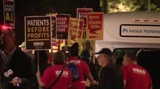 Thousands of Kaiser nurses, therapists walk off job in one-day strike