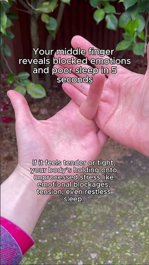 Your middle finger reveals blocked emotions