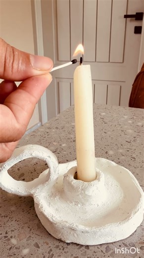 Vintage candle holder# DIY candle holder# clay craft