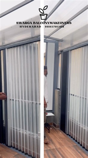 2-in-1 Balcony Rain & Dust Protection 🌧️✨| Smart Aluminium Mesh Solution #shorts #balconydesignideas