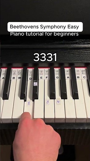 Beethoven piano tutorial for beginners! #piano #pianotutorial #beethoven #ouras300 #donnermusic