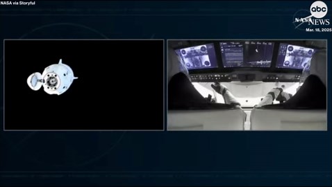 SpaceX craft bringing delayed astronauts home undocks from ISS