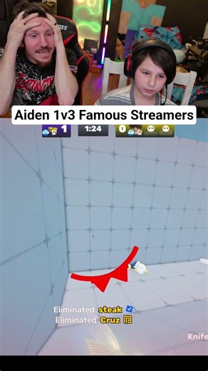 Aiden 1v3 Famous Streamers in Roblox Rivals
