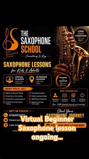 Beginner saxophone Lessons