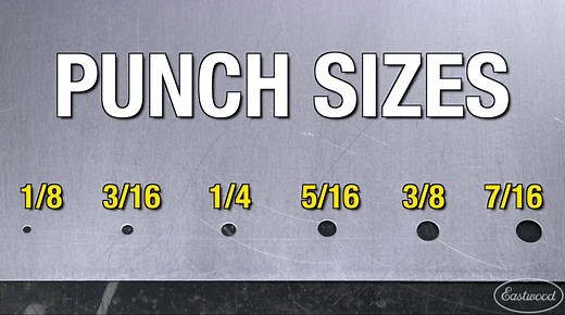 6.7K views · 87 reactions | Our 17 piece heavy duty Metal Hand Punch kit provides over 2400 pounds of punching power for accurate holes! QUICK FACTS: - Works with up to 16 gauge steel aluminum and brass - Punches between 1/8 inch to 7/16 Inch - 3.25 Inch throat depth with 5/8 Inch jaw opening SEE FULL VIDEO: https://www.eastwood.com/eastwood-metal-hand-punch.html?utm_source=facebook&utm_medium=facebook&utm_campaign=2018-06-17&utm_content=metal%20punch | Eastwood | Facebook
