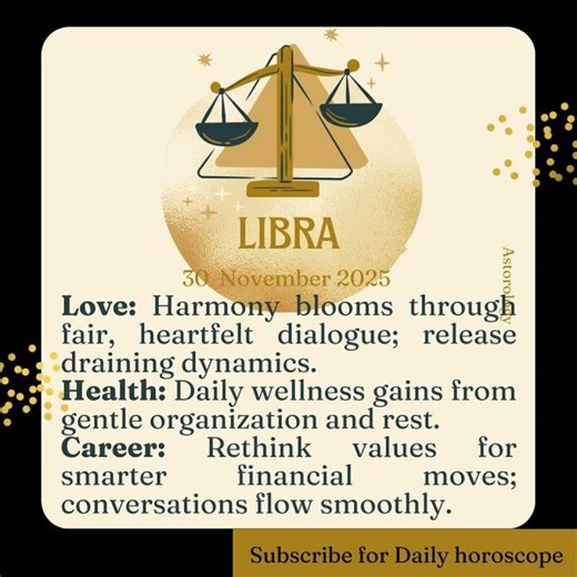 Libra Horoscope Today –30 November 2025| A Major Change Is Coming! #november2025astrology