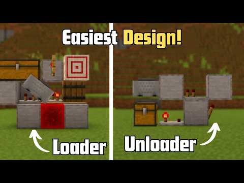 SIMPLEST Hopper Minecart Loading/Unloading Setup For 1.21+