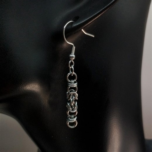 Byzantine Orbital Chainmail Earrings – Stainless Steel, Lightweight, Handmade | Chain Earrings Stainless Steel - Etsy