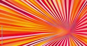 Creating dynamic, vibrant pattern with colorful radial lines animation Stock Video
