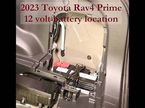 How to access the 12 volt battery on a 2023 Toyota Rav4 Hybrid or Prime