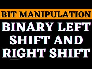Binary Left Shift and Right Shift | Bit Manipulation | YouthNationCoders