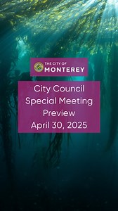 ✨️Here's this week's #Monterey City Council Special Meeting preview! ✨️ 📊 Receive Presentation from See Monterey: FY 2024-25 Mid-Year Performance & Group Sales Trends 💵 Study Primer for FY 2025-26 Annual Budget For full agenda and information on how to participate in person and on Zoom, please visit monterey.gov/meetings | City of Monterey - Government