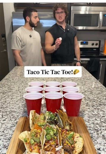 Taco Tic Tac Toe!🌮 @sr.shredded #foodchallenge #foodie #tacos #memes #funny