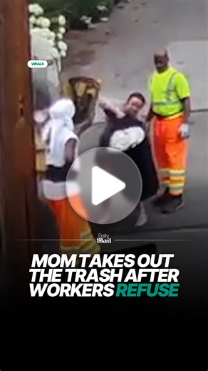 Mom steps in to empty trash after collectors refuse