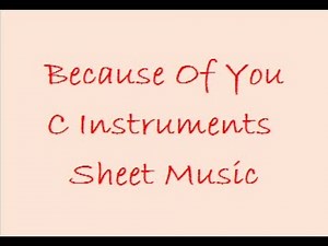 Because Of You C Instruments Sheet Music