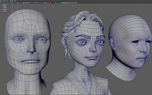 Maya2018人物头部建模教学