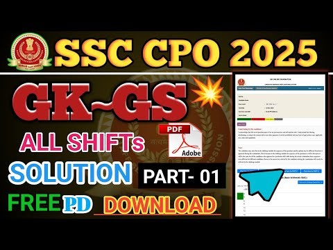 SSC CPO ALL 8 SHIFT GK AFTER ANSWER KEY | SSC CPO ALL 8 SHIFT PDF COMPILATION | CPO ALL 8 SHIFT GK