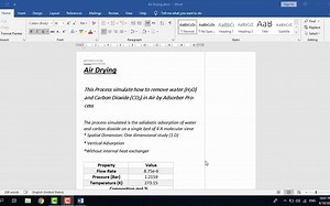 Adsorbe H2O and CO2 in Enviroment Air by Aspen Adsoroption with Karwan Kamal