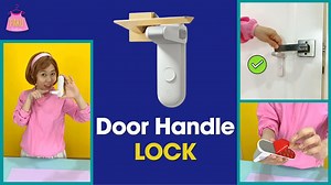 572K views · 2.5K reactions | Adhesive Door Handle Lock *Check your handle/latch if it can move upward + downward. If yes, you should get the adhesive lock which can block both ways. The one we feature in this video is meant for one way handle, i.e. downward. Also a shout out to our Top Fans this month  *this is a fun family honest review + rating video. No one is harm in real life 李. | Pakupakiss | Facebook