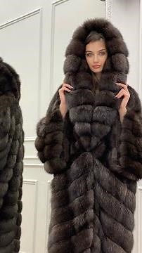 TRYING ON A BEAUTIFUL SABLE FUR COAT