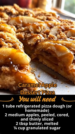 Caramel Apple Dessert Pizza #fblifestyle | Sophia’s Easy Recipes