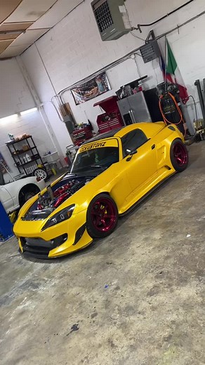Modified S2000 with Turbocharger in Custom Garage