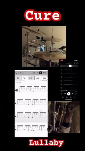 Cure Lullaby drum tutorial #drums #grooveoftheday #drummingindependence #drummer #drumlessons
