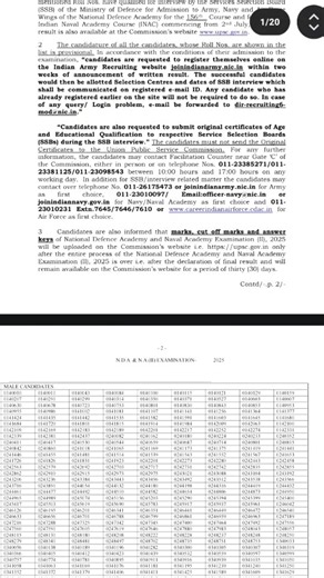 NDA II 2025 Result out #nda result #ndaresult #upscnda