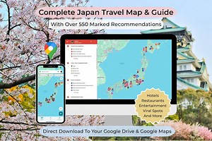 Complete Japan Travel Map & Guide | Google Map | My Maps - Etsy