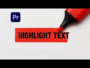 How to Highlight Text in Premiere Pro