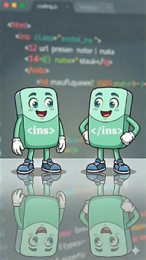 ins tag shows inserted text #html #coding #frontend course #programming